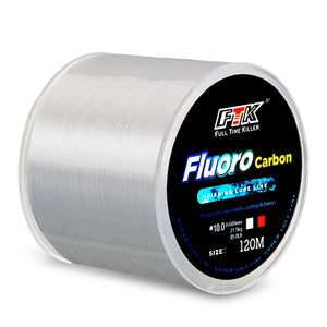 120M Fluorocarbon Fishing Line 0.14mm-0.5mm Strong 4.13LB-34.32LB Sinking Wire 1.88kg-15.6kg Carbon Fiber Leader Lure Quality