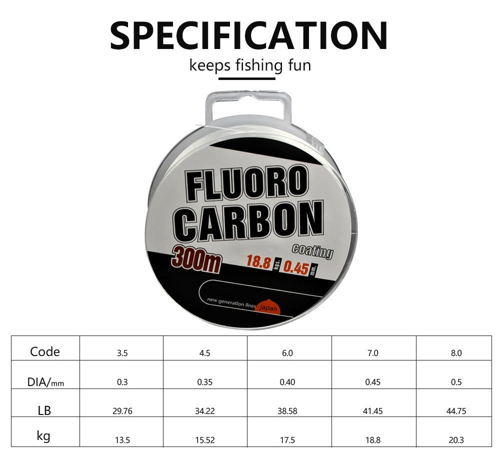 300m FluoroCarbon Coating Monofilament Nylon Fishing Line Japan Imported Super Strong Profesional carp Fishing Line