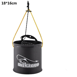 Fishing Bucket, Foldable Fish Bucket, Live Fish Container Multi-Functional Fish Live Lures Bucket Outdoor EVA Fishing Bag