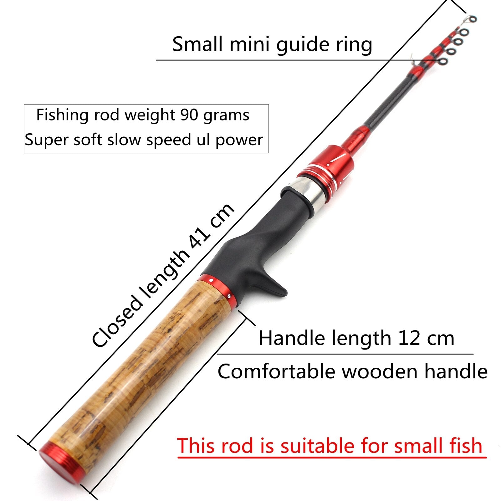 1.8M Casting Rod Reel Combos Ultra light Slow Lure Weight 1-5g Suitable for small fish ultrashort child Fishing Tackle pesca