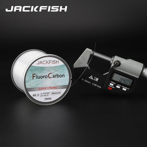 JACKFISH 500M Fluorocarbon fishing line 5-30LB Super strong brand Main Line clear fly fishing line pesca