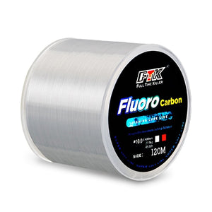 FTK 120m Fishing Line 7.15LB-45LB 0.2mm-0.6mm Soft Fluorocarbon Coating Treatment Process Carbon Surface Nylon Molecules