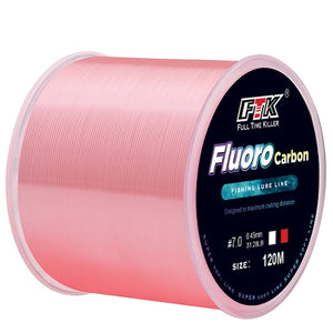 120M Fluorocarbon Coating Fishing Line 0.20mm-0.60mm 7.15LB-45LB Carbon Fiber Leader Line Fishing Lure Wire Sinking Line Japan