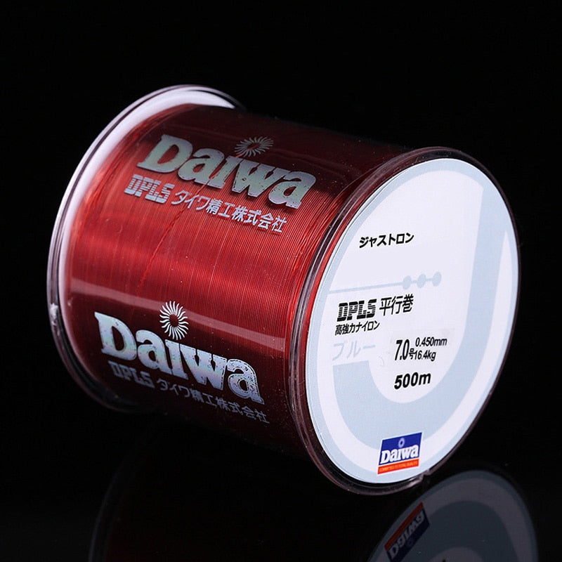 500m Daiwa Nylon Fishing Line Super Strong 2LB - 40LB 5 Colors Japan Monofilament Main Line Fishing Line Accessories