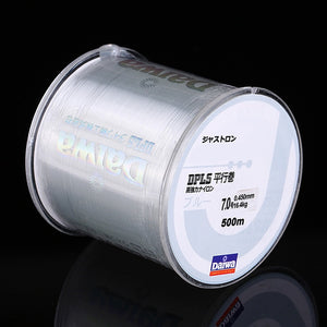 500m Daiwa Nylon Fishing Line Super Strong 2LB - 40LB 5 Colors Japan Monofilament Main Line Fishing Line Accessories