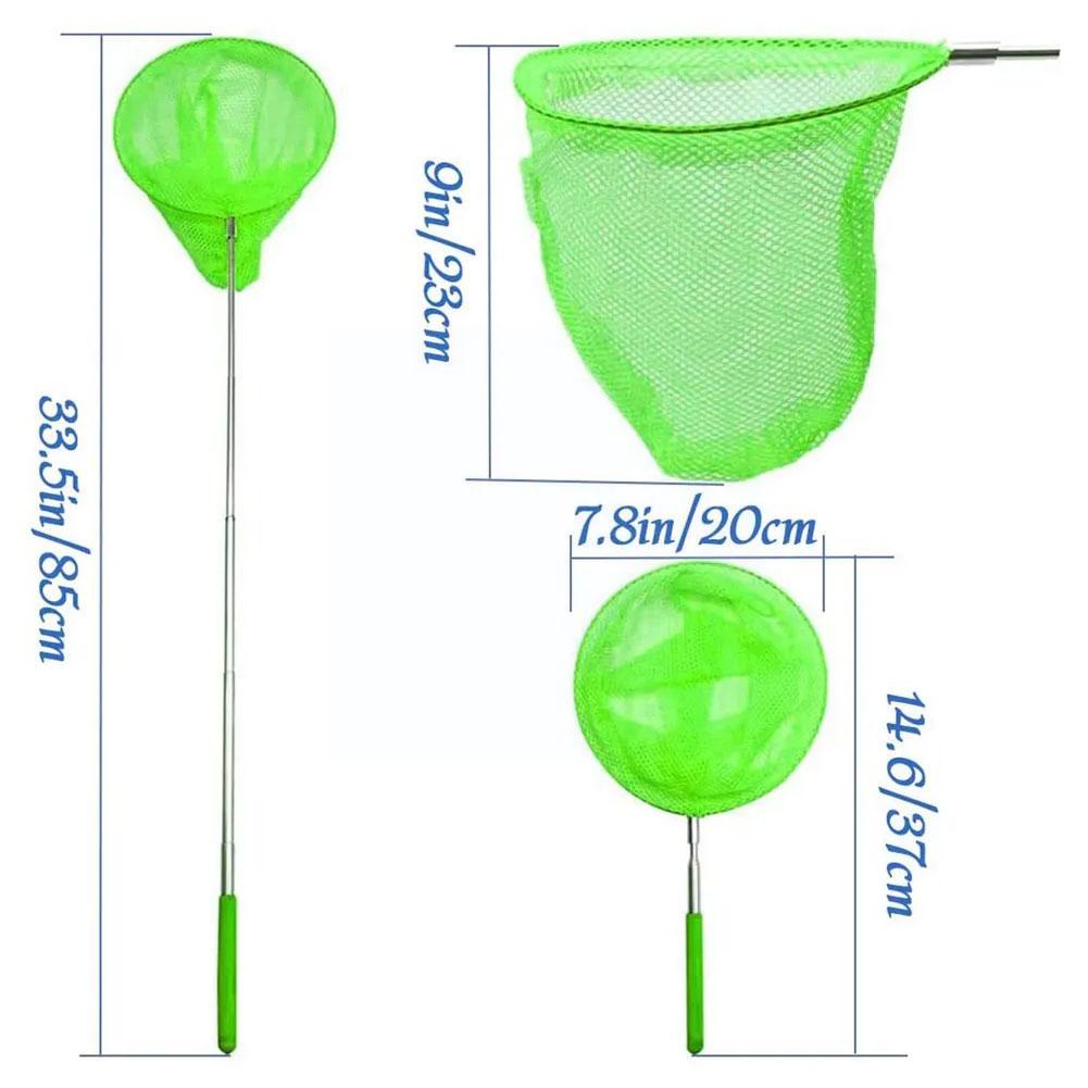 Stainless Steel Rod Catch Tadpole Fish Net Kids Outdoor Fishing Net Dragonfly Insect Fish Net Stockings Butterfly Telescopi W1E9