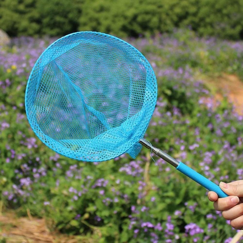 Stainless Steel Rod Catch Tadpole Fish Net Kids Outdoor Fishing Net Dragonfly Insect Fish Net Stockings Butterfly Telescopi W1E9