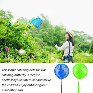 Stainless Steel Rod Catch Tadpole Fish Net Kids Outdoor Fishing Net Dragonfly Insect Fish Net Stockings Butterfly Telescopi W1E9