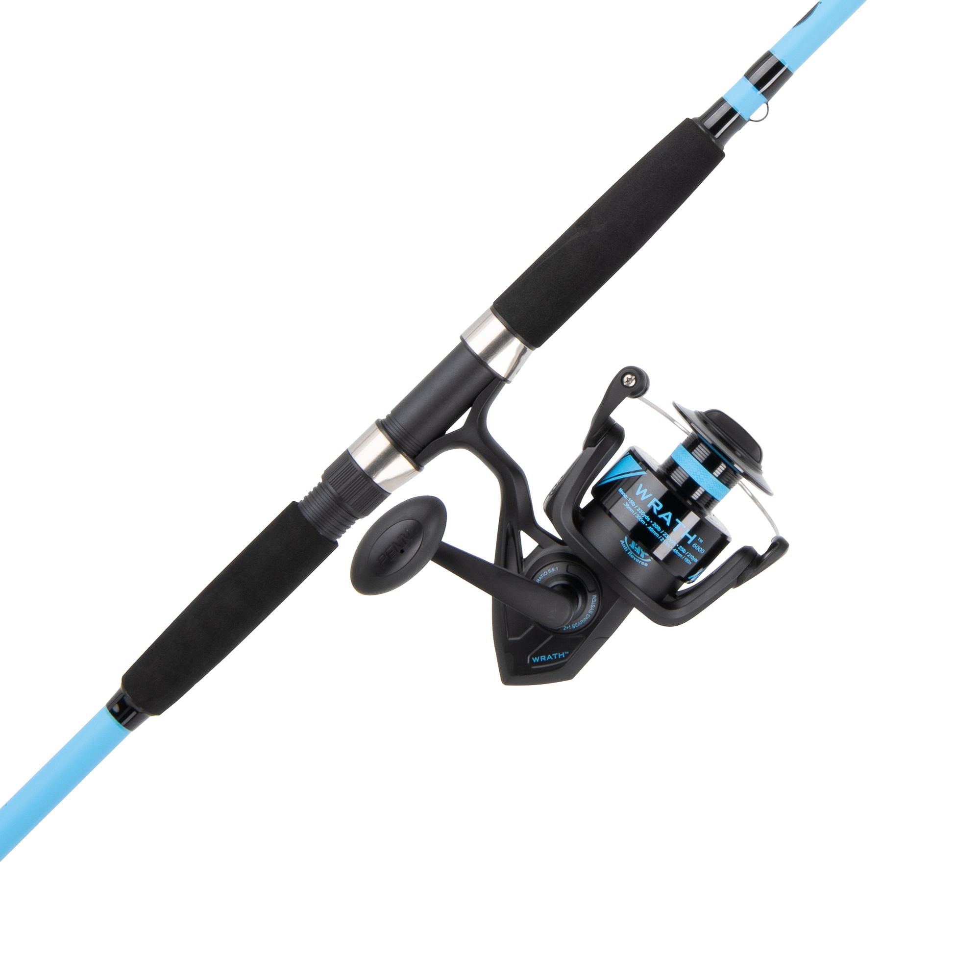 6’6” Wrath Fishing Rod and Reel Spinning Combo